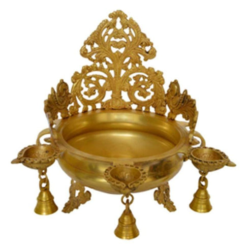 Brass Urli Pot Hand Carved 2.8kg